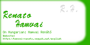 renato hamvai business card
